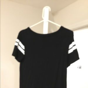 H&M Black and White Striped Top